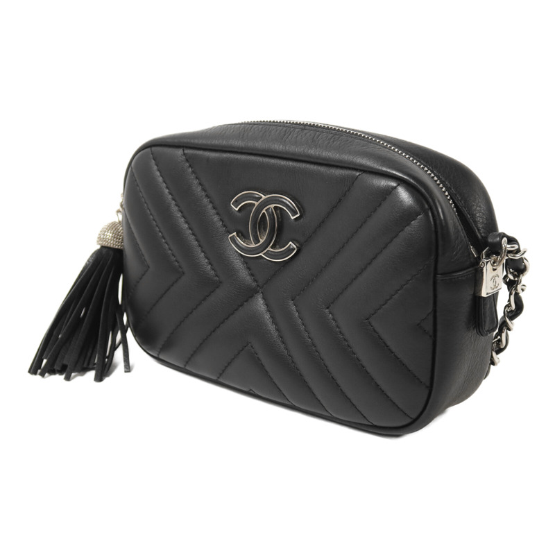 CHANEL 牛皮皮革Camera Bag鏈帶肩背袋-2