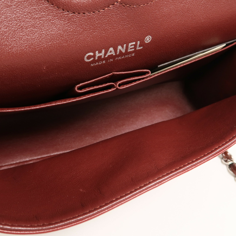 CHANEL 漆皮皮革Classic 25鏈帶肩背袋-4