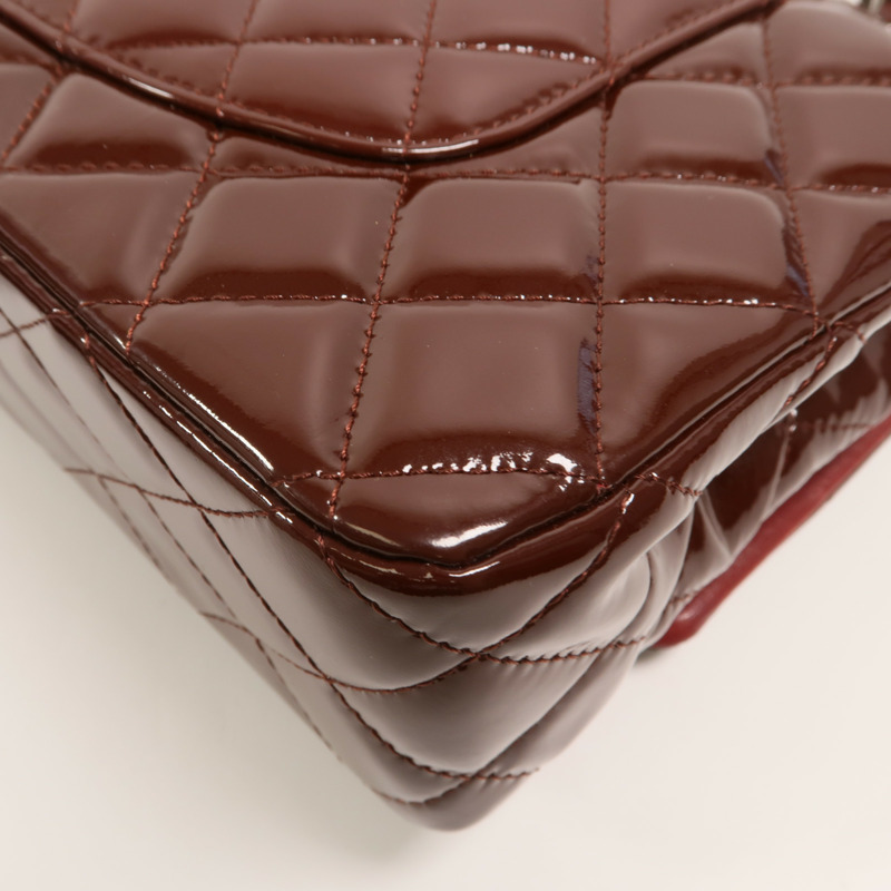 CHANEL 漆皮皮革Classic 25鏈帶肩背袋-14