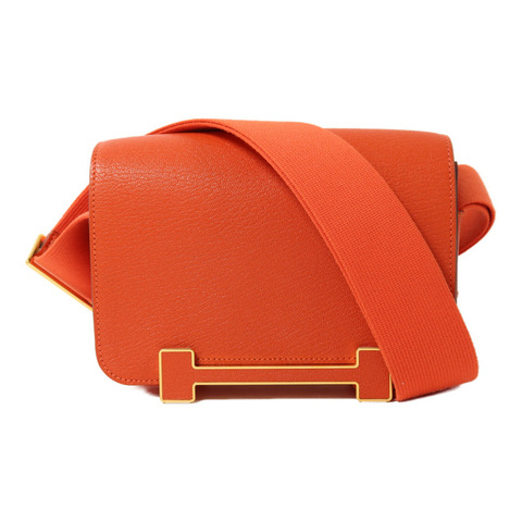 HERMES Chevre皮革Geta肩背袋Capucine