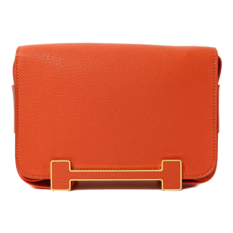 HERMES Chevre皮革Geta肩背袋Capucine-1