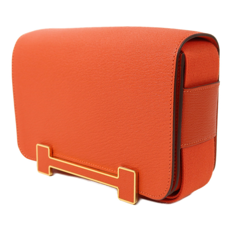 HERMES Chevre皮革Geta肩背袋Capucine-2