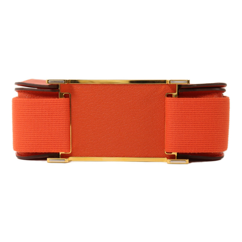 HERMES Chevre皮革Geta肩背袋Capucine-3