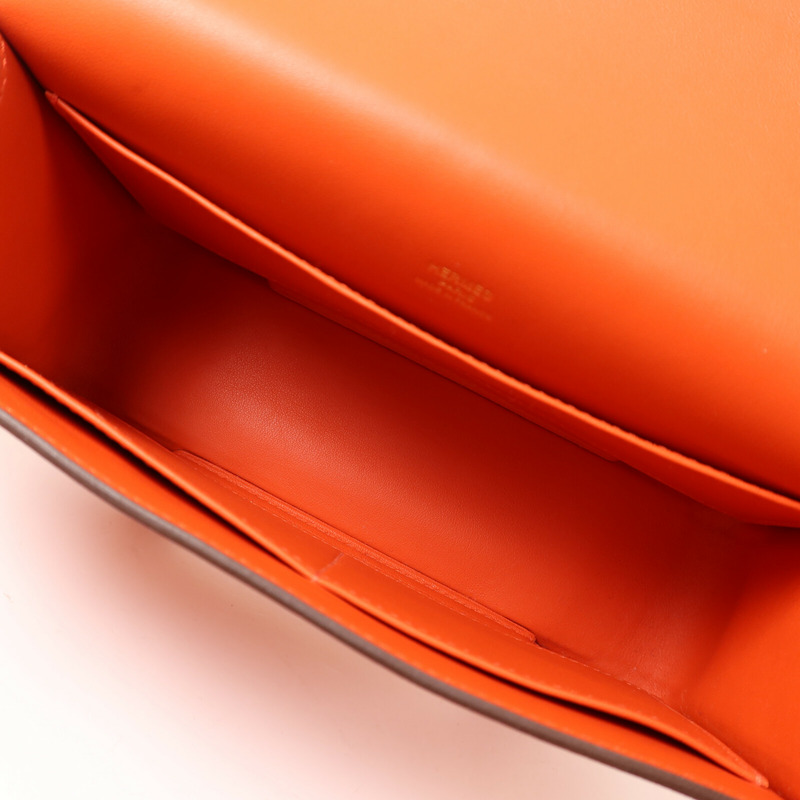 HERMES Chevre皮革Geta肩背袋Capucine-4