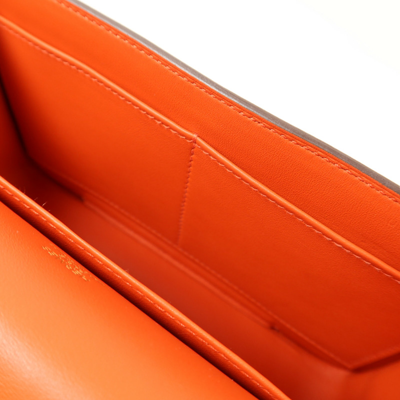 HERMES Chevre皮革Geta肩背袋Capucine-5