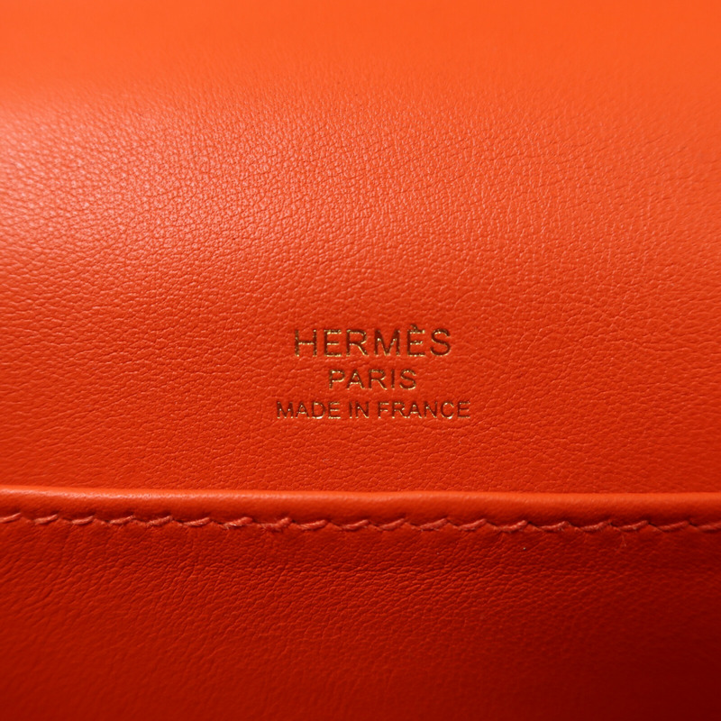 HERMES Chevre皮革Geta肩背袋Capucine-6