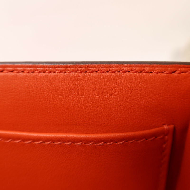 HERMES Chevre皮革Geta肩背袋Capucine-7