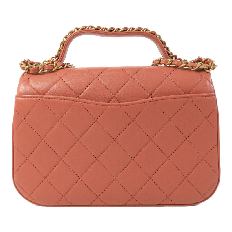 CHANEL 牛皮皮革Top Handle Messenger手挽肩背兩用袋-1