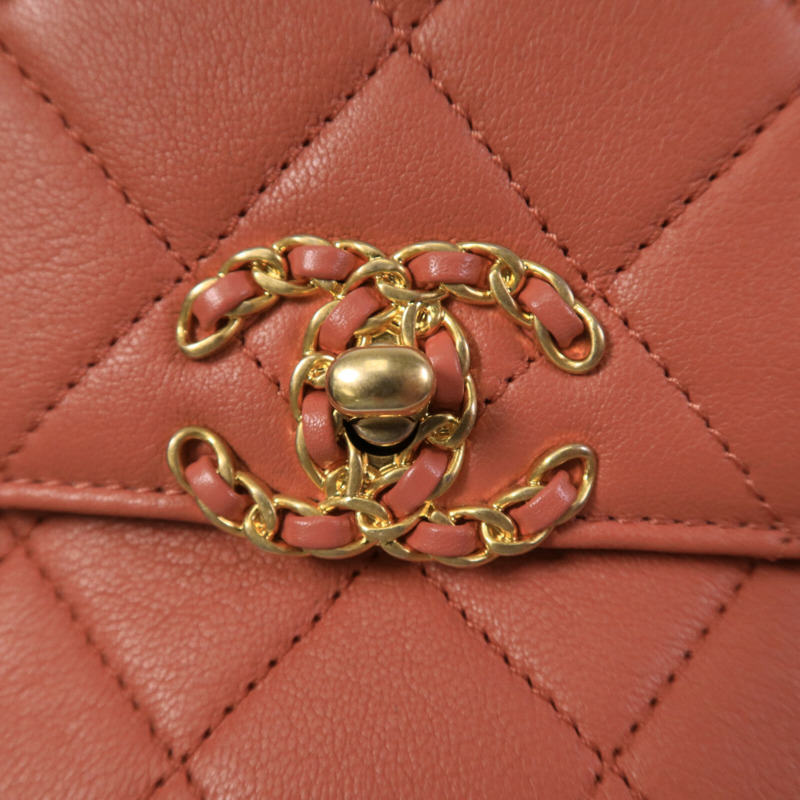 CHANEL 牛皮皮革Top Handle Messenger手挽肩背兩用袋-6