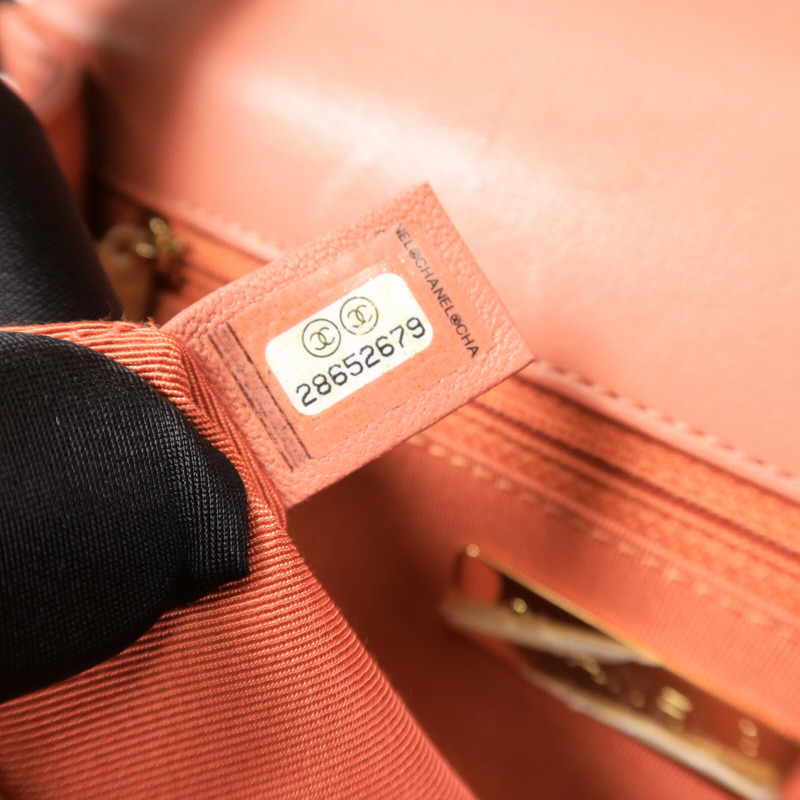 CHANEL 牛皮皮革Top Handle Messenger手挽肩背兩用袋-7