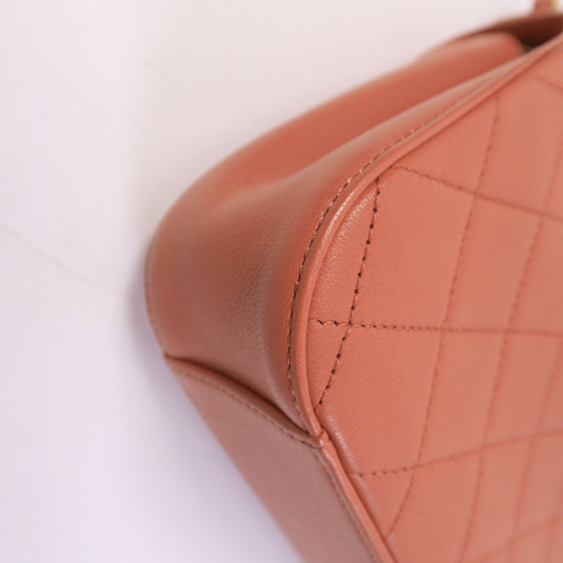 CHANEL 牛皮皮革Top Handle Messenger手挽肩背兩用袋-13