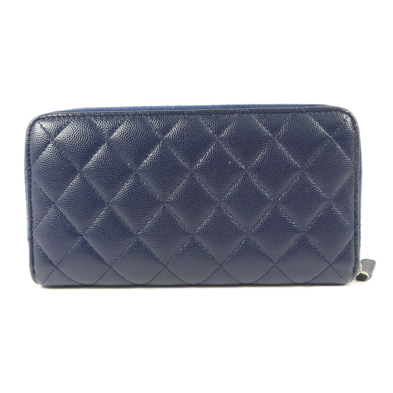 CHANEL 牛皮皮革Zipper Long Wallet長錢包-1