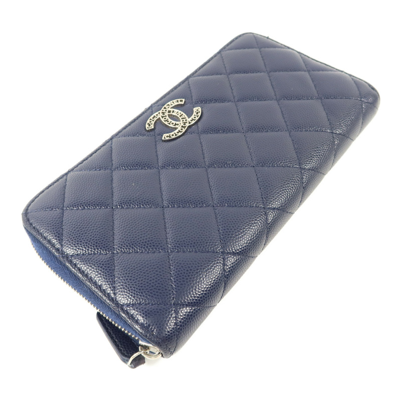 CHANEL 牛皮皮革Zipper Long Wallet長錢包-2