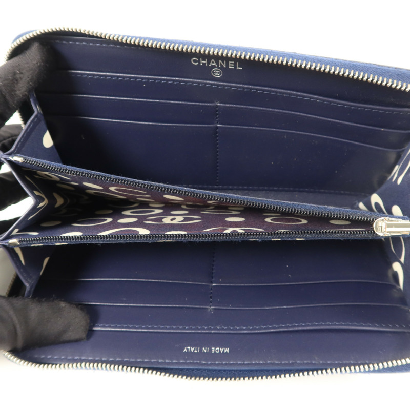 CHANEL 牛皮皮革Zipper Long Wallet長錢包-4