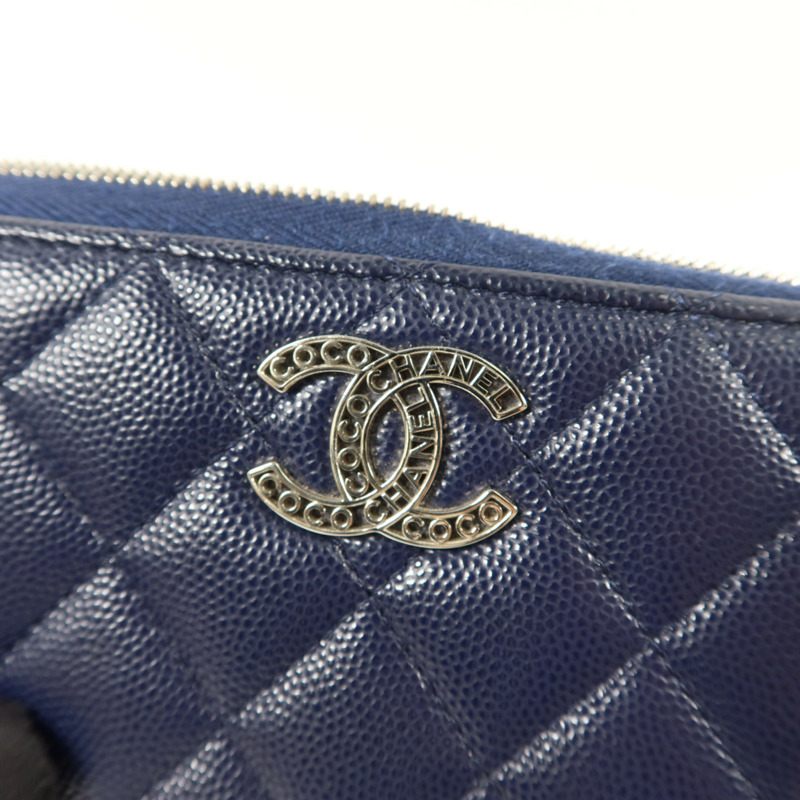 CHANEL 牛皮皮革Zipper Long Wallet長錢包-9