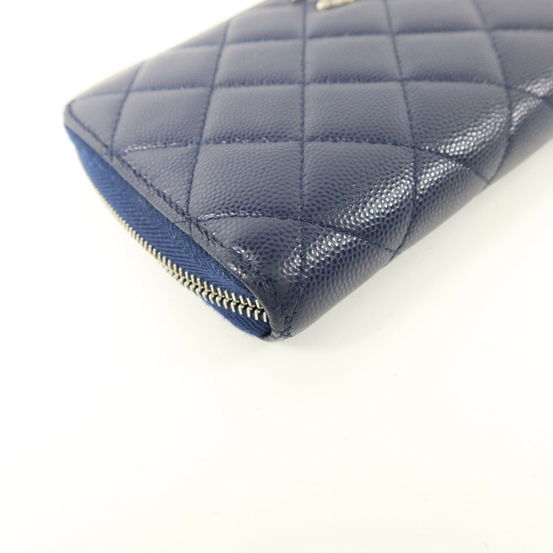 CHANEL 牛皮皮革Zipper Long Wallet長錢包-11