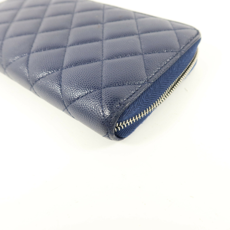 CHANEL 牛皮皮革Zipper Long Wallet長錢包-12