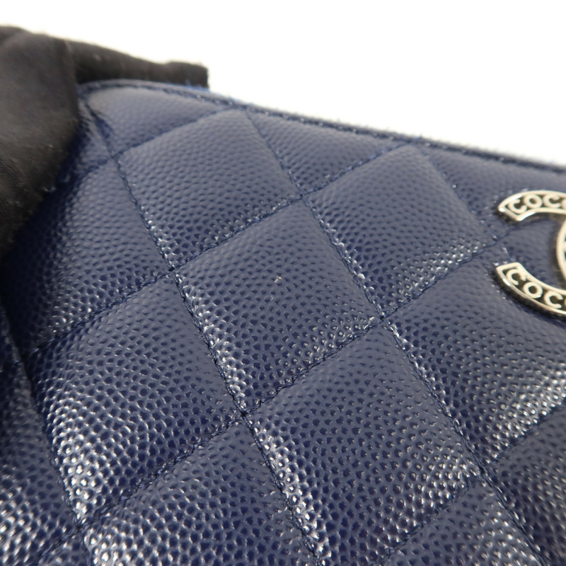 CHANEL 牛皮皮革Zipper Long Wallet長錢包-14