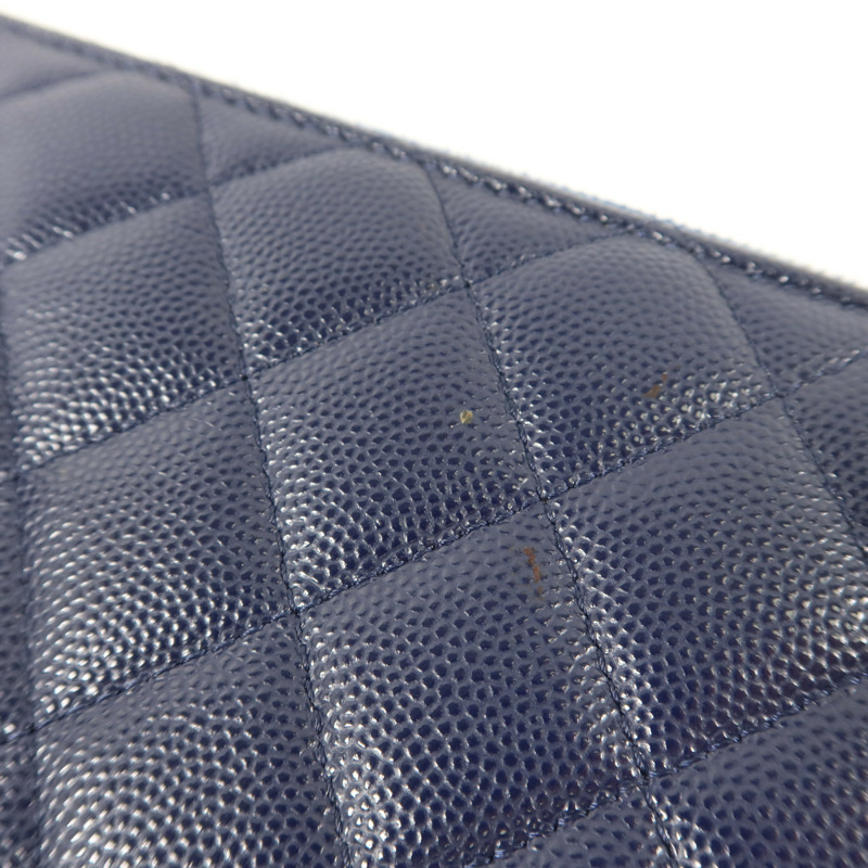 CHANEL 牛皮皮革Zipper Long Wallet長錢包-15