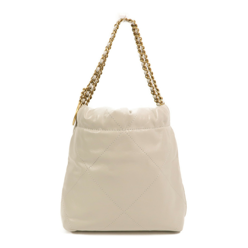 CHANEL 牛皮皮革Chanel 22 Mini鏈帶手挽肩背兩用袋-1