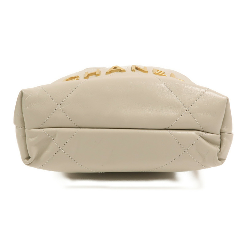 CHANEL 牛皮皮革Chanel 22 Mini鏈帶手挽肩背兩用袋-3