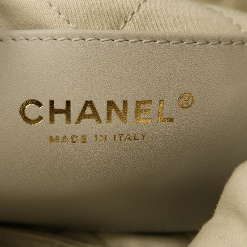 CHANEL 牛皮皮革Chanel 22 Mini鏈帶手挽肩背兩用袋-5