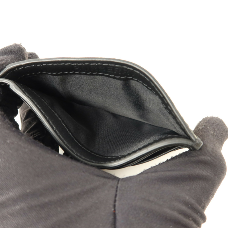 BURBERRY 牛皮皮革/塗層帆布Money Clip Card Case卡片套-4