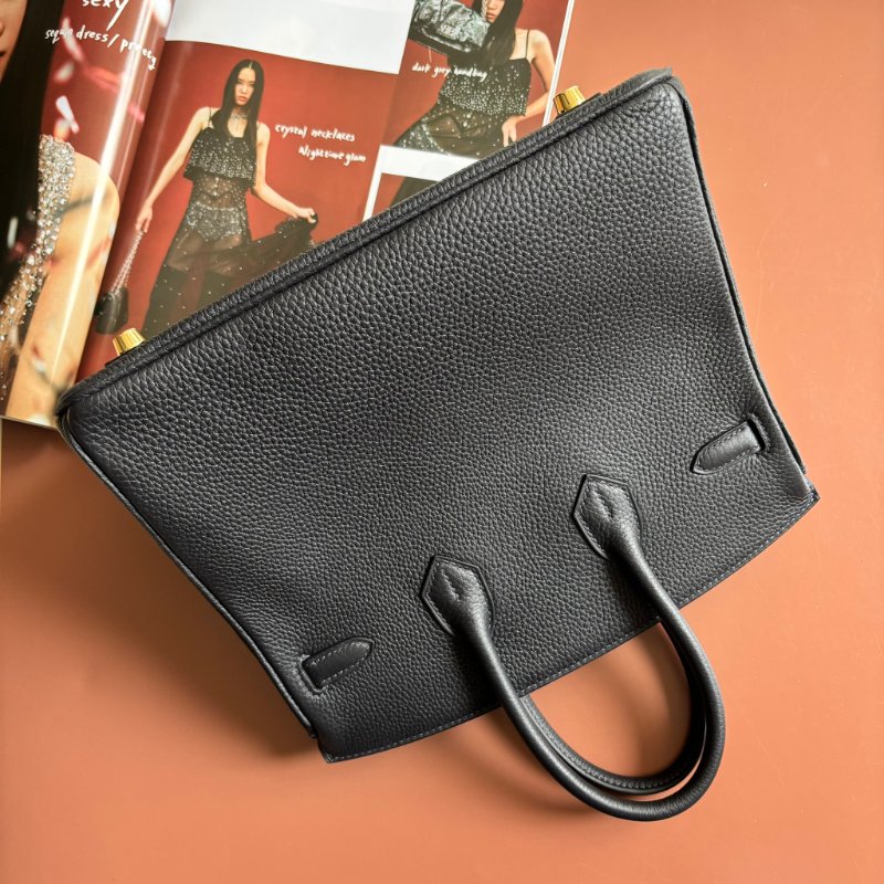 U刻 割愛釋出 ::HERMES:: 愛馬仕深藍色金釦 BIRKIN 25手提包 柏金包-2