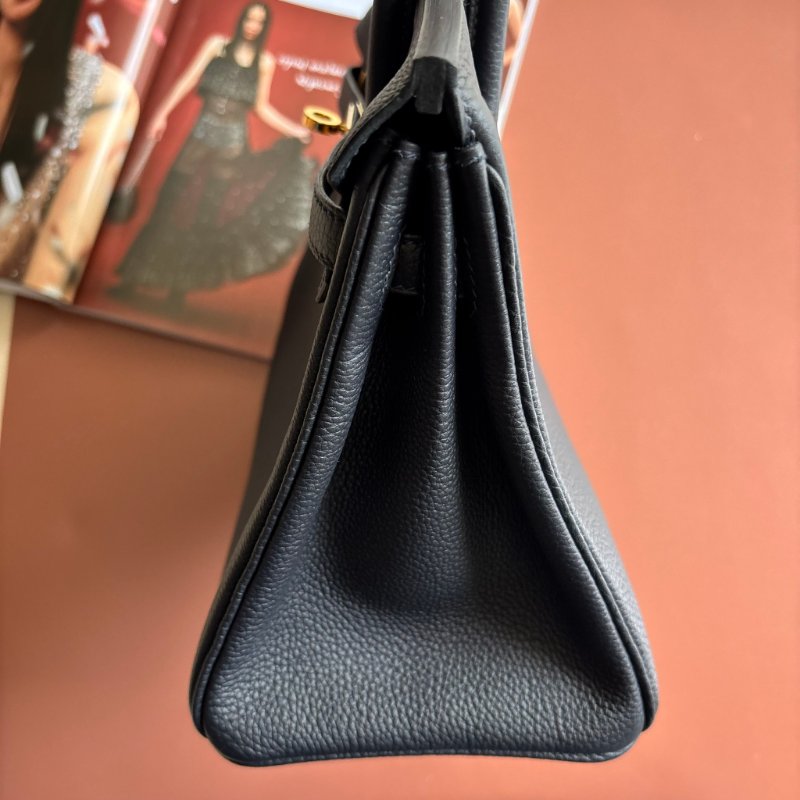 U刻 割愛釋出 ::HERMES:: 愛馬仕深藍色金釦 BIRKIN 25手提包 柏金包-3