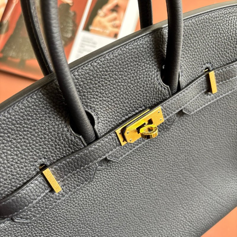 U刻 割愛釋出 ::HERMES:: 愛馬仕深藍色金釦 BIRKIN 25手提包 柏金包-7