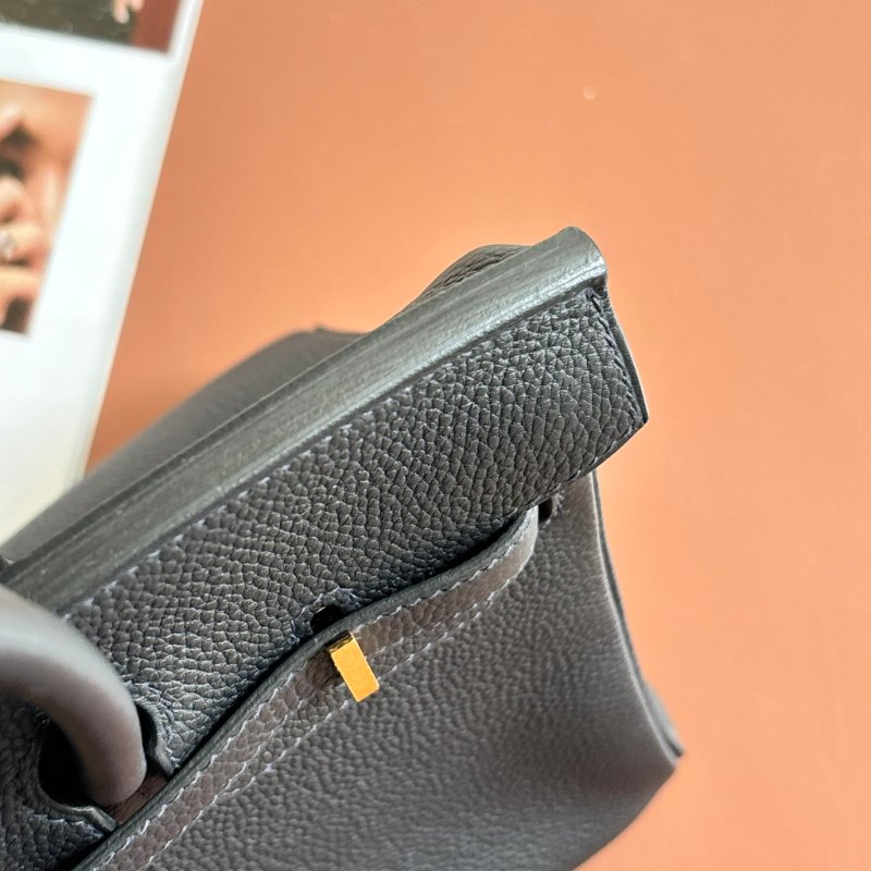 U刻 割愛釋出 ::HERMES:: 愛馬仕深藍色金釦 BIRKIN 25手提包 柏金包-11