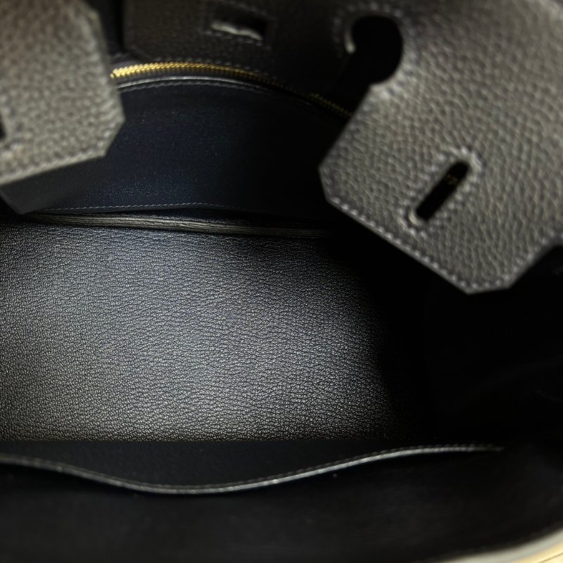 U刻 割愛釋出 ::HERMES:: 愛馬仕深藍色金釦 BIRKIN 25手提包 柏金包-18