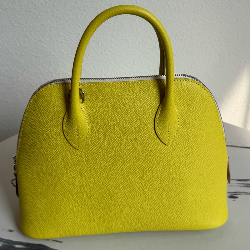 Hermes黃粉拼色Bolide25-2