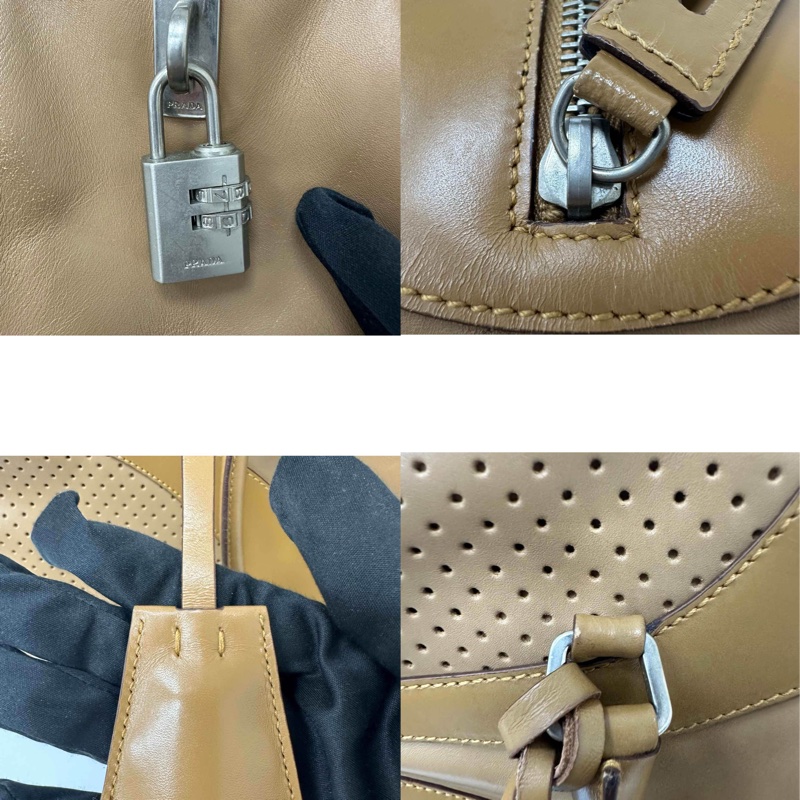 【赫蒂國際精品】Prada 普拉達 皮革保齡球包 vintage-12