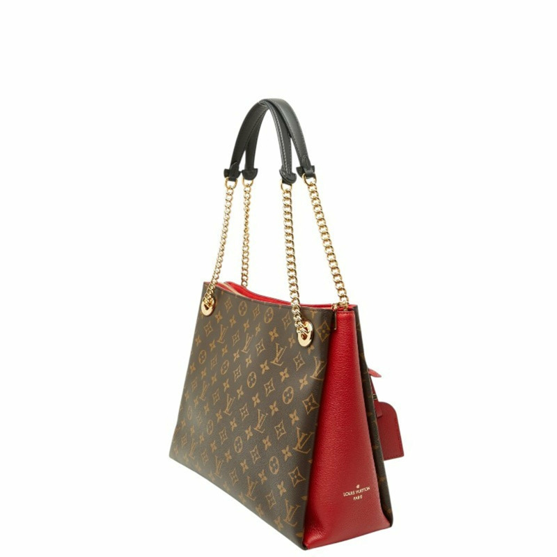 路易威登 Monogram Surenne MM 手提包、單肩包 M43773，棕色櫻桃紅皮革，女士款-1