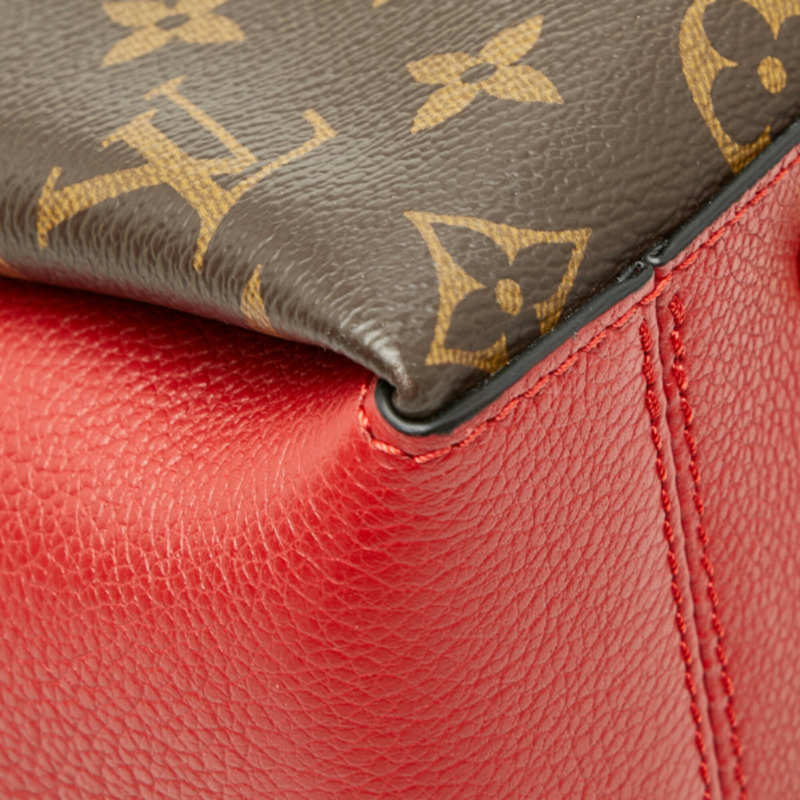 路易威登 Monogram Surenne MM 手提包、單肩包 M43773，棕色櫻桃紅皮革，女士款-4