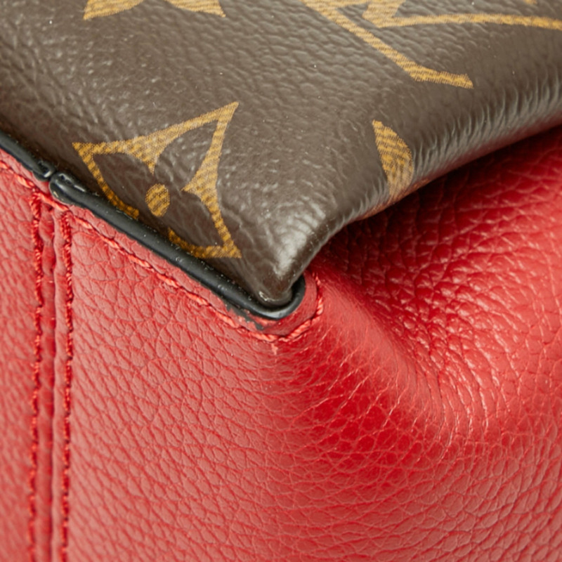 路易威登 Monogram Surenne MM 手提包、單肩包 M43773，棕色櫻桃紅皮革，女士款-5