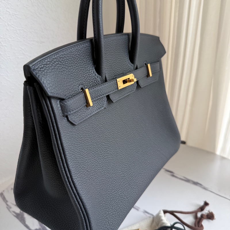 Hermes birkin25 鉑金 深藍金釦超級美-3