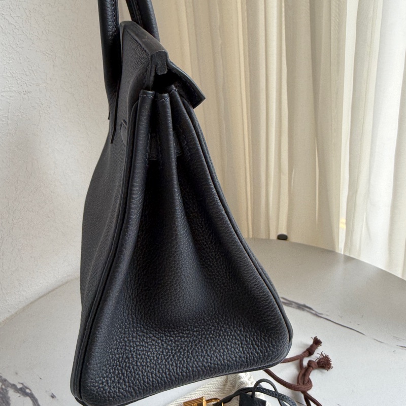 Hermes birkin25 鉑金 深藍金釦超級美-7