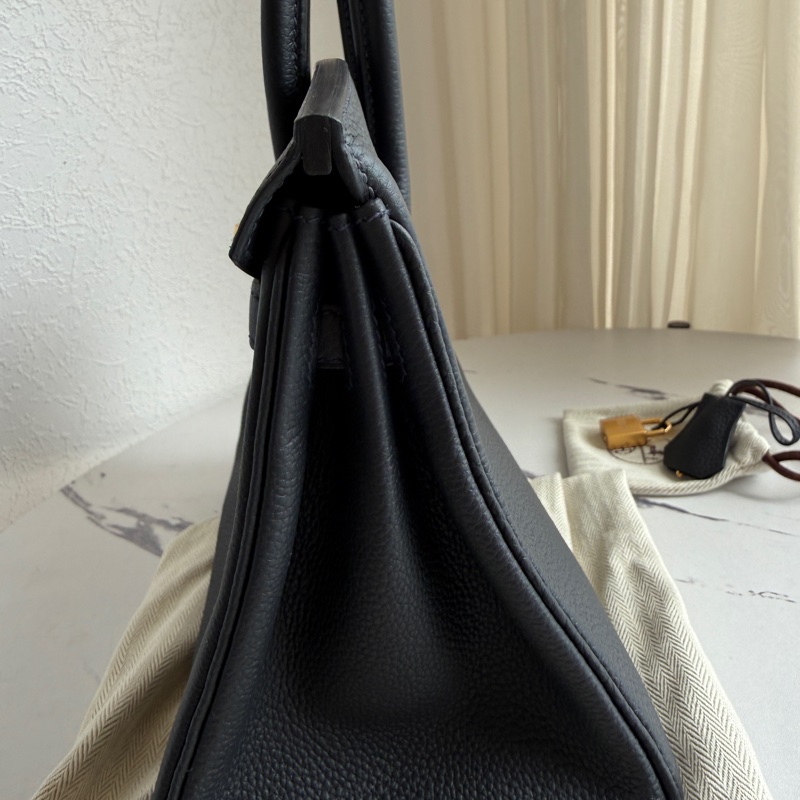 Hermes birkin25 鉑金 深藍金釦超級美-13