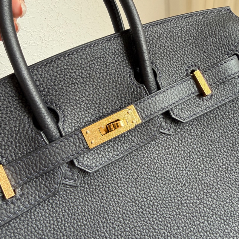 Hermes birkin25 鉑金 深藍金釦超級美-15