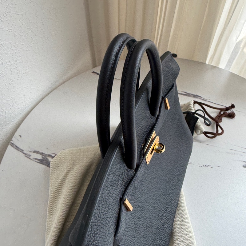 Hermes birkin25 鉑金 深藍金釦超級美-16