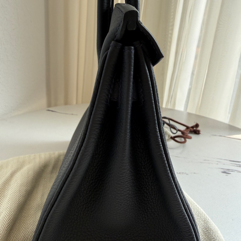 Hermes birkin25 鉑金 深藍金釦超級美-17