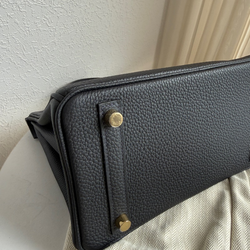 Hermes birkin25 鉑金 深藍金釦超級美-19