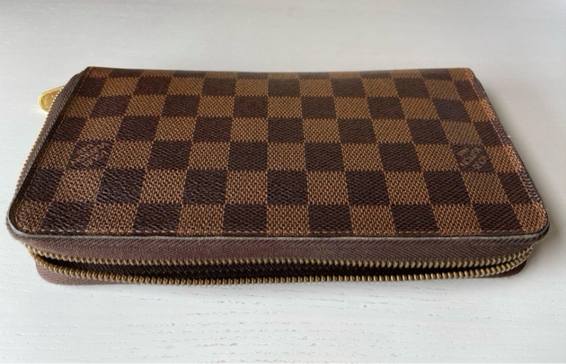 Louis Vuitton LDamier Zippy Organizer N60003長夾棋盤格有購買證 信用卡12張-0