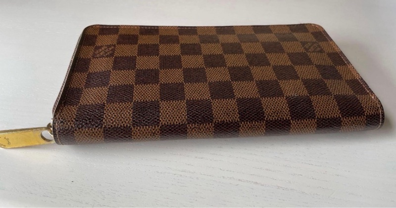 Louis Vuitton LDamier Zippy Organizer N60003長夾棋盤格有購買證 信用卡12張-5