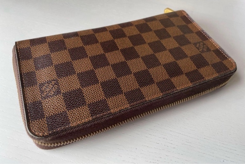 Louis Vuitton LDamier Zippy Organizer N60003長夾棋盤格有購買證 信用卡12張-10