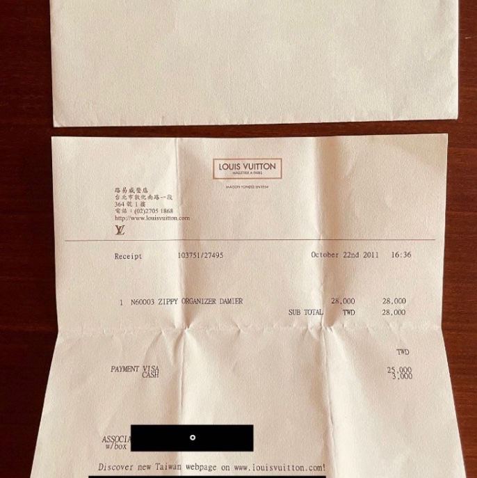 Louis Vuitton LDamier Zippy Organizer N60003長夾棋盤格有購買證 信用卡12張-14