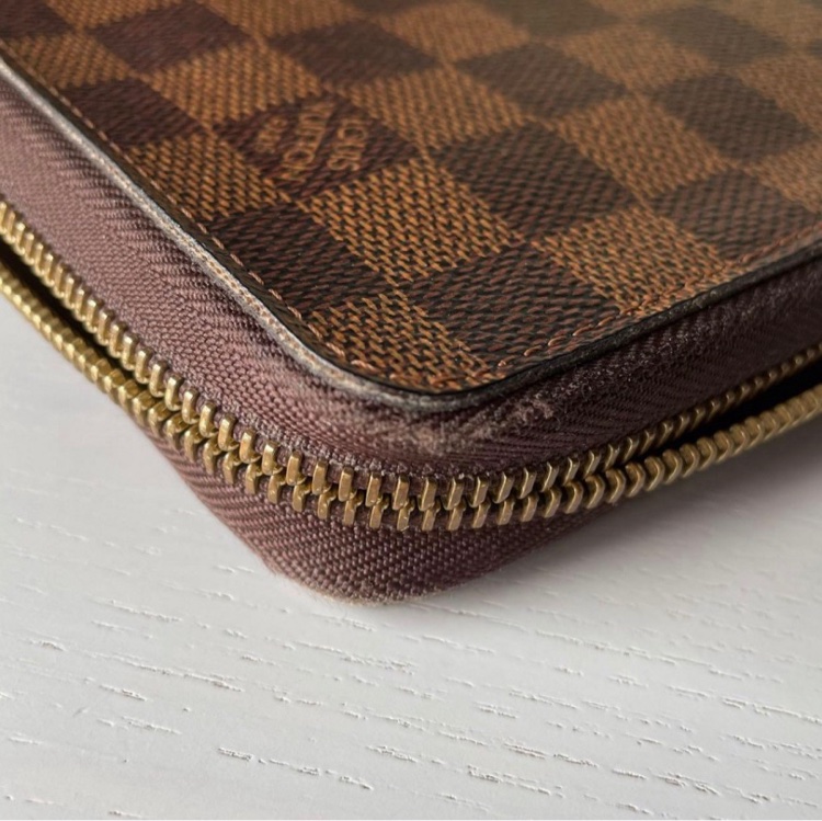 Louis Vuitton LDamier Zippy Organizer N60003長夾棋盤格有購買證 信用卡12張-15