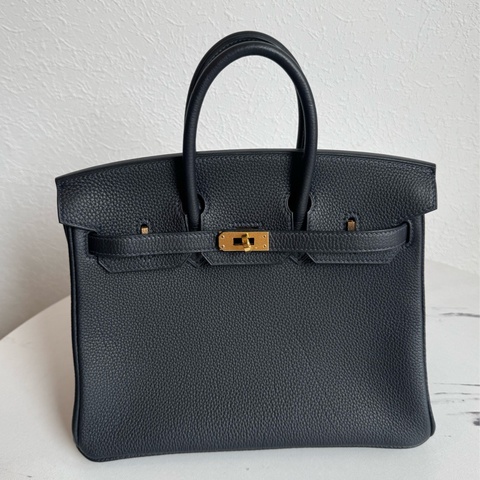 Hermes深藍色金釦Birkin25